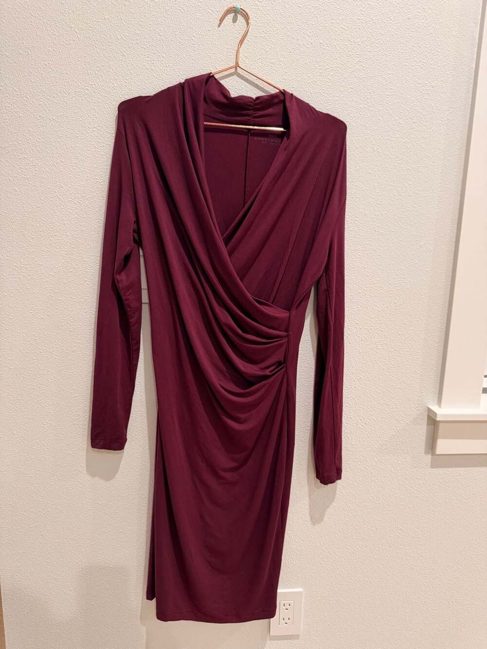 Day Birger et Mikkelsen Philine Long Sleeve Ruched Wrap Midi Dress